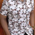 Men’s Circular Print Short-Sleeve Shirt